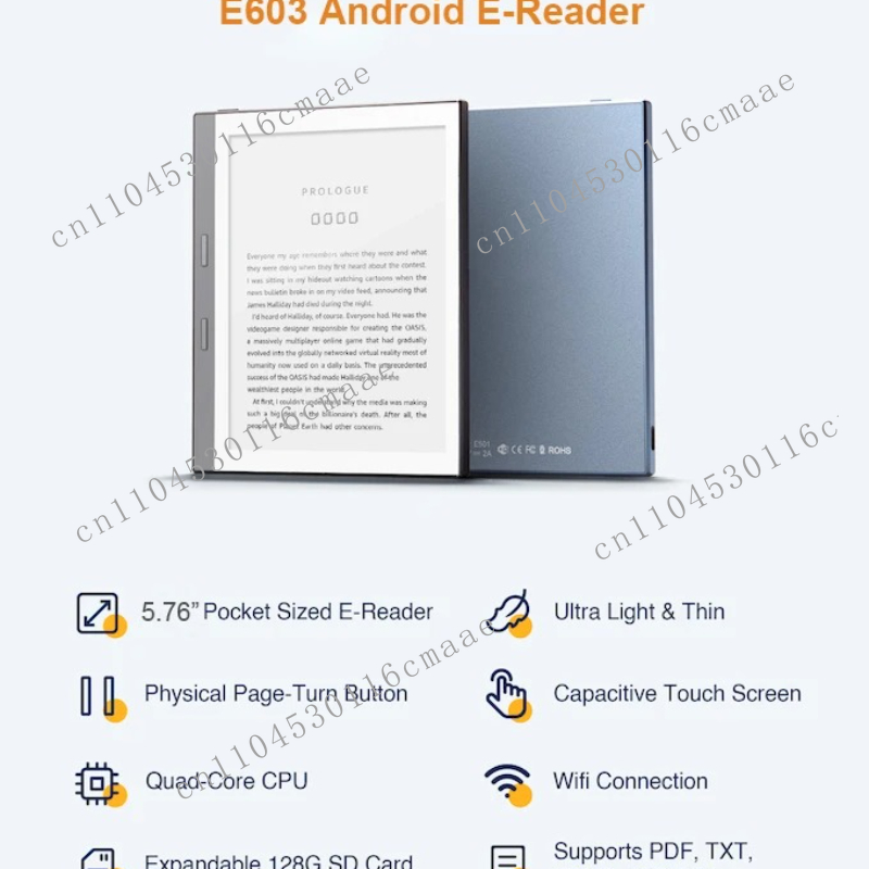 Electronics And Gadgets E - แท็บเล็ตอ่านอีบุ๊กหน้าจอ E-ink ระบบแอนดรอยด์ รุ่น TOPJOY E603