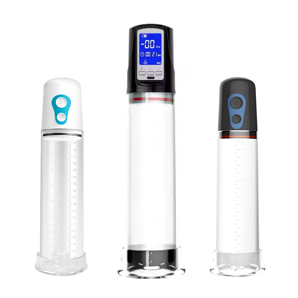 Electric Gadget - ของเล่นทางเพศสำหรับผู้ใหญ่แบบสุญญากาศไฟฟ้า ปลอกซิลิโคนขยายขนาดอวัยวะเพศชาย สำหรับฝึกการแข็งตัวของอวัยวะเพศชาย พร้อมจอ LED ชาร์จไฟได้